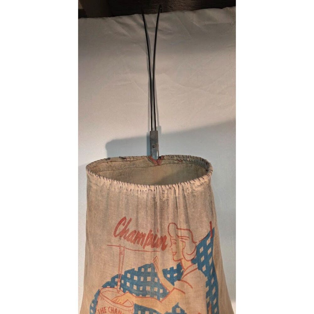 Vintage Champion Clothespin Bag w Pins Laundry Apron Farmhouse Hanging Bag